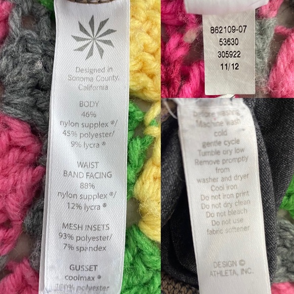 Athleta #862109 Gray Black Relay Capri Leggings Reflective Yoga Cropped … - Picture 3 of 15